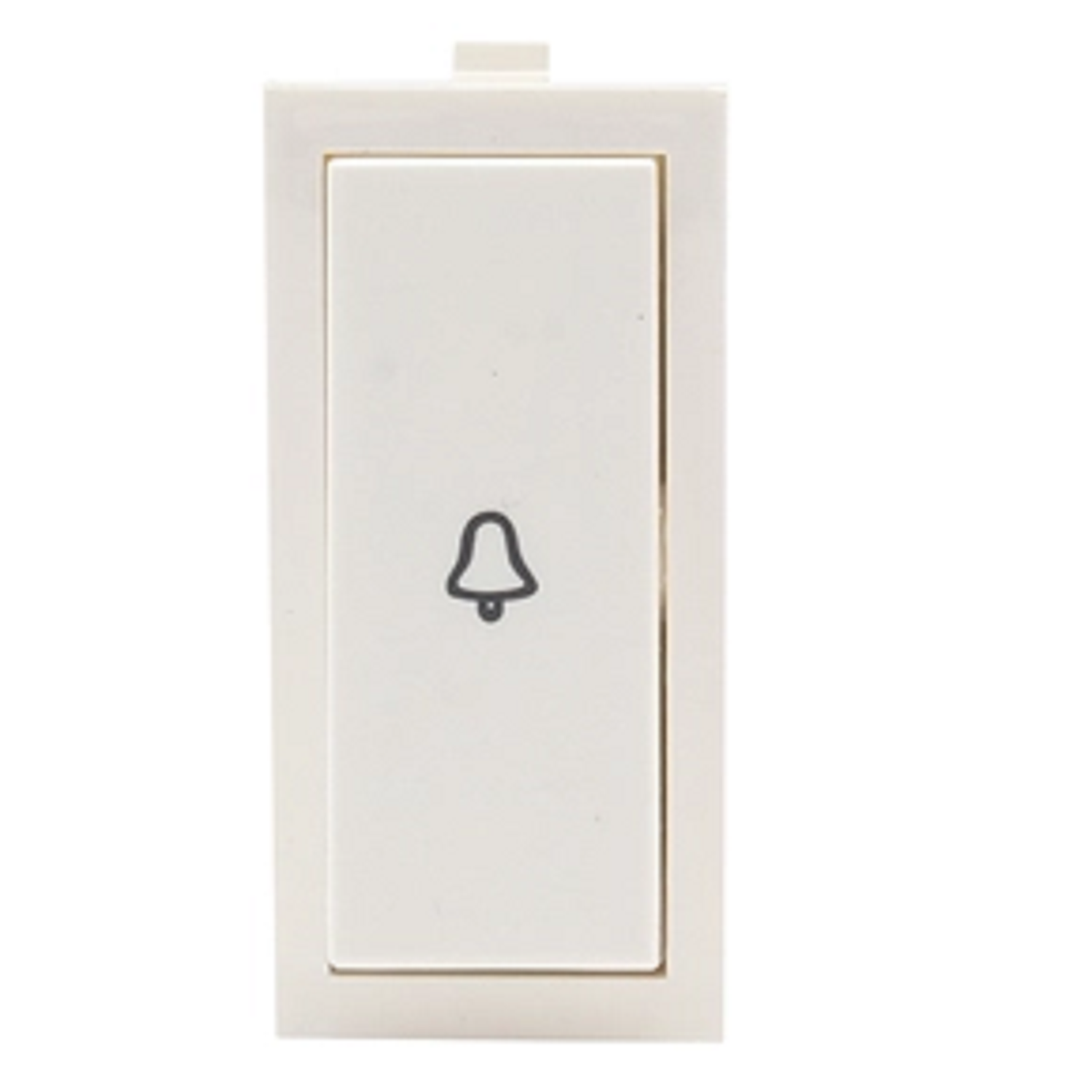 Bell Push Switch 10Amp,1 Module, GreatWhite Fiana - White
